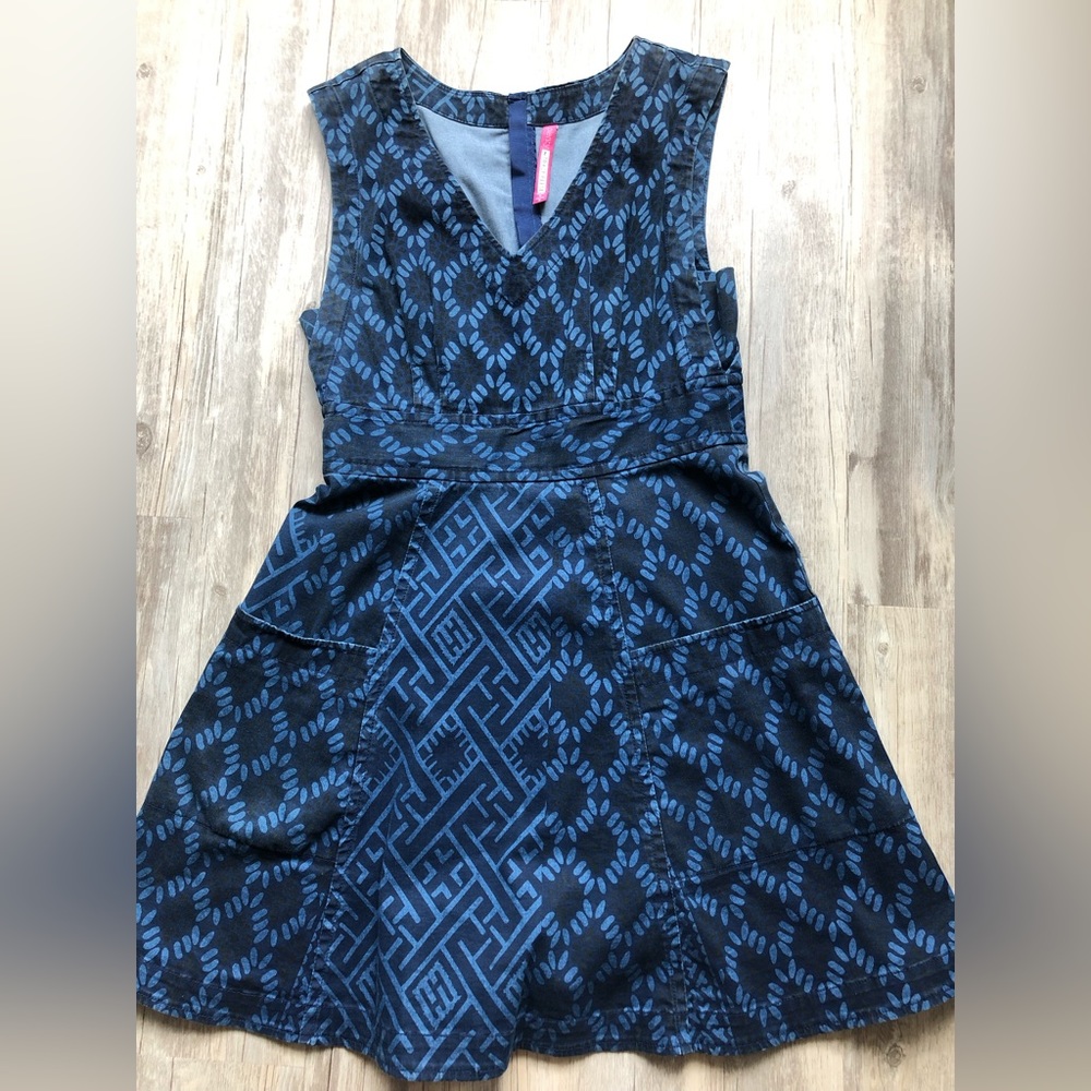 Plenty by Tracy Reese blue cotton dress with pockets